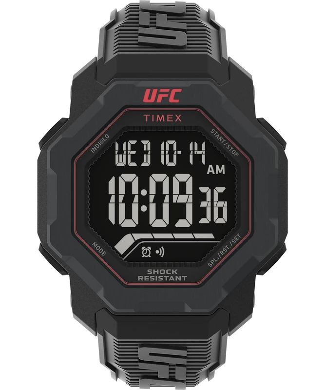 Timex UFC Strength Knockout Men's 48mm with Black Resin Strap Watch TW2V88100