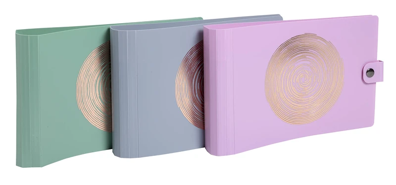 Exacompta - Ref. 52990E - Box of 10 semi-Rigid Ellipse Binders - 2 Round Rings diam.30 mm - External Dimensions: 16x26.5 cm - for Filing Index Cards - 3 Assorted Colors