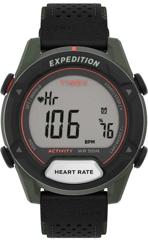 Timex Expedition Rugged Digital Men's 43mm Leather Strap Watch TW4B27000 - Image 1
