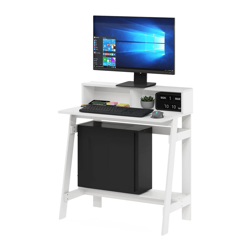 Furinno Simplistic A Frame Computer Desk, White