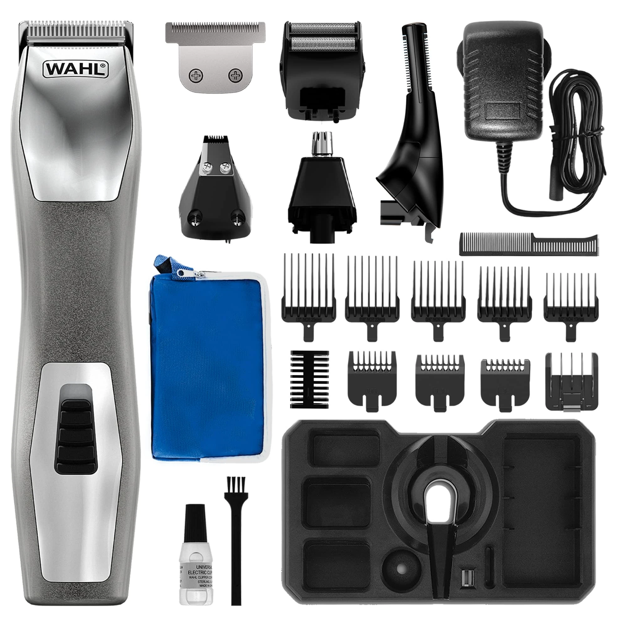 Wahl Chromium 11-in-1 Multigroomer, Eyebrow Cutting Ability, Body Trimmers, Men’s Beard Trimmer, Stubble Trimming, Body Shaving, Face Grooming, Male Grooming Set