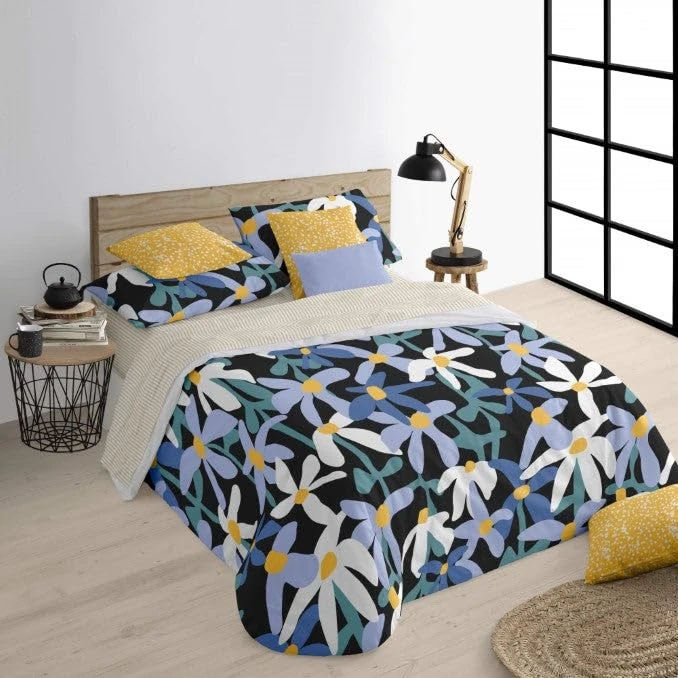 BELUM | Duvet Cover for Bed 260 x 240 cm | Fabric: 100% Organic Cotton 175 Thread Count | Oeko-Tex Certified | Model: Dharan