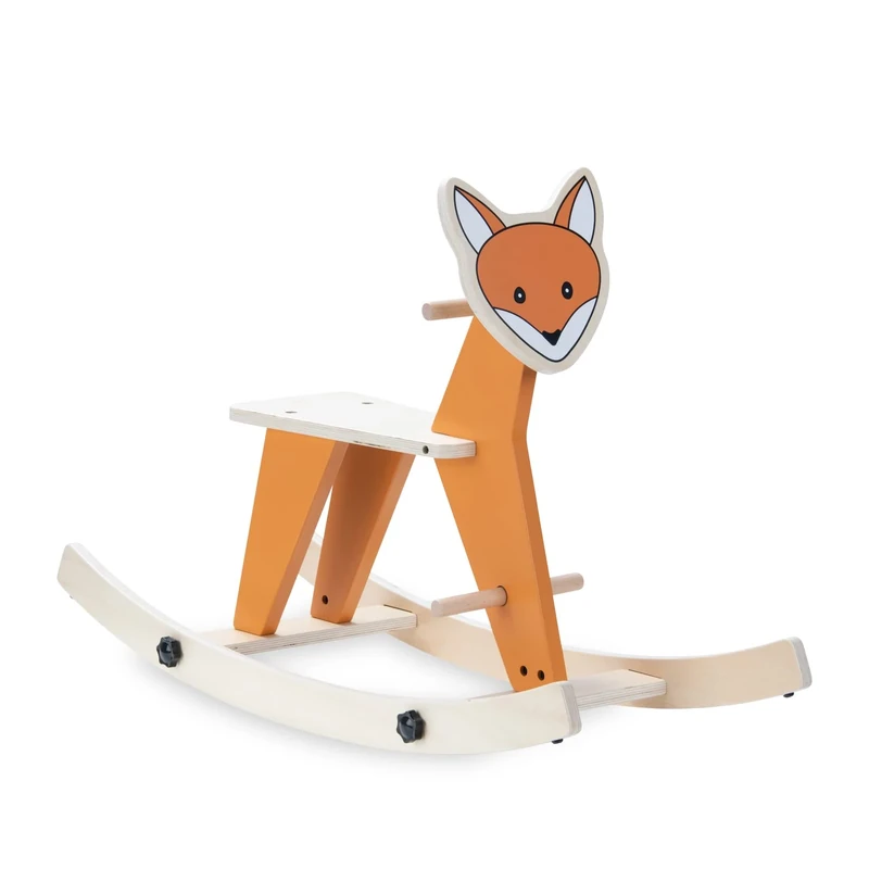hauck Rock N Swing, Fox - Wooden Rocking Animal for Toddlers 18+ Months with Easy Grip Handles, Baby Rocking Chair Made of FSC® Certified Wood, Max. 50 kg