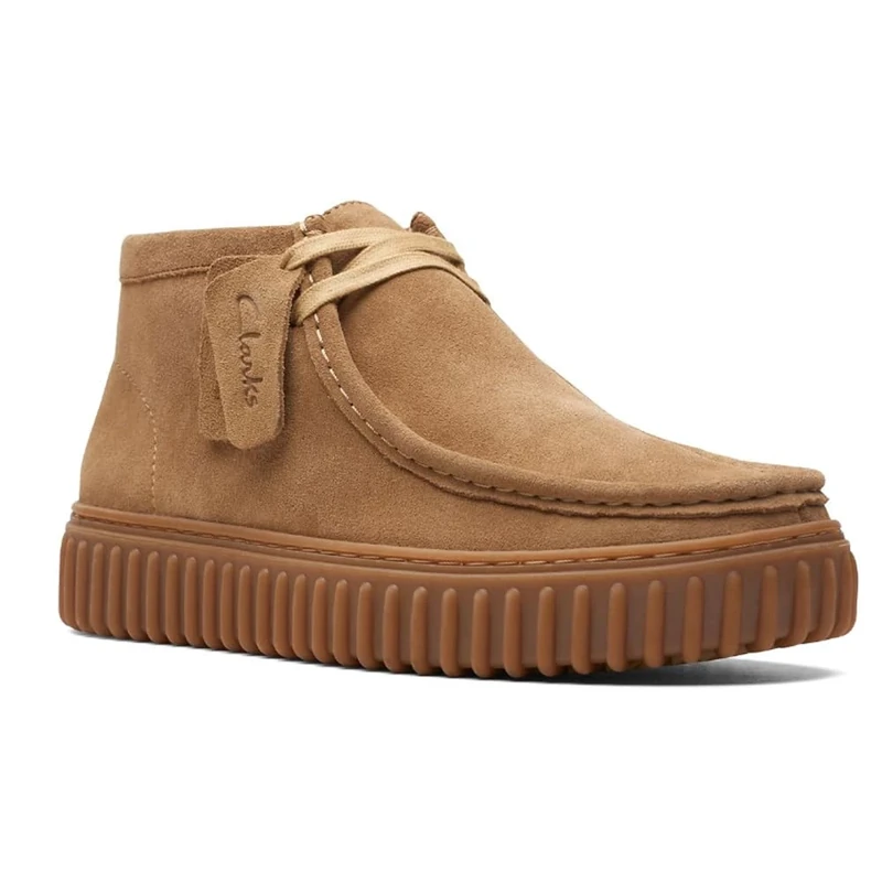 Clarks Premium Mens Torhill Hi Chukka Boot, Dark Sand Suede, 7 UK