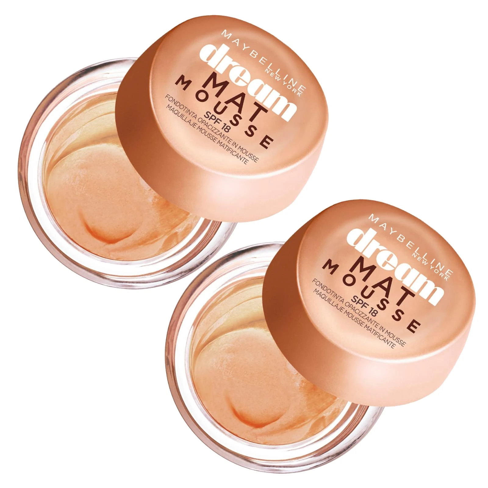 Maybelline New York Dream Mat Mousse SPF 18 Opaque and Breathable Mattifying Foundation T Zone Colour 40 Fawn for Combination or Oily Skin - 2 Cosmetics