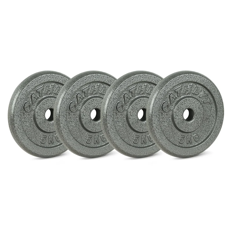 Athlyt 1-Inch Cast-Iron Weight Plates, 4 x 5kg