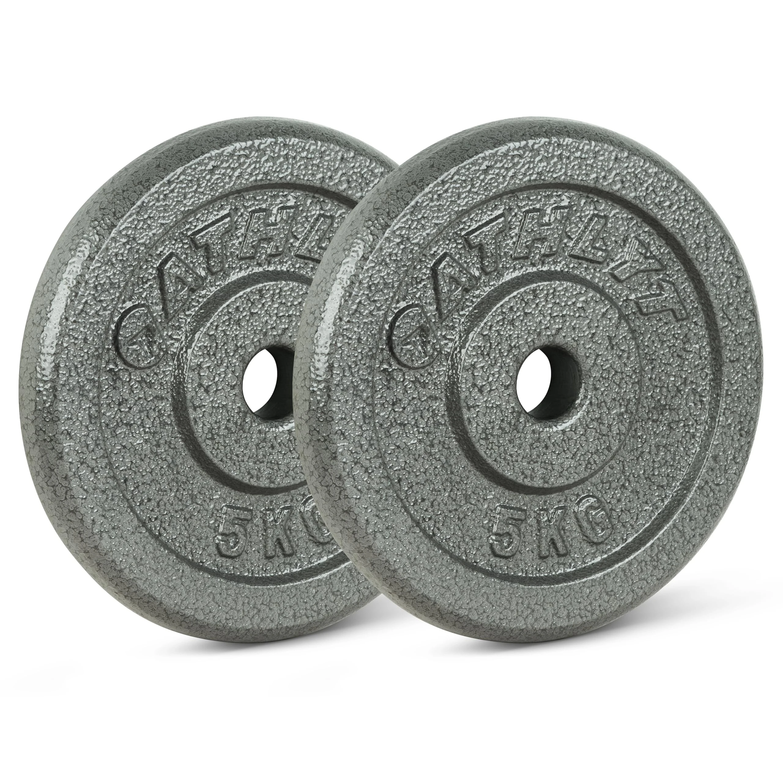 Athlyt 1-Inch Cast-Iron Weight Plates, 2 x 5kg