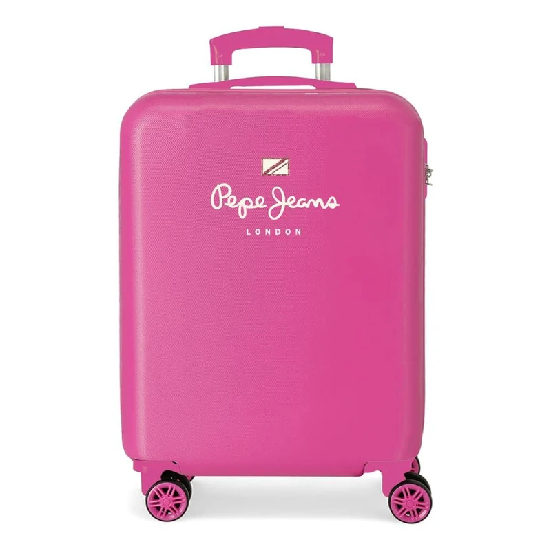 Pepe Jeans Luna Pink Cabin Suitcase 38 x 55 x 20 cm Hard ABS Side Combination Lock 35 L 2 kg 4 Wheels Hand Luggage, Pink, One Size, Cabin Suitcase