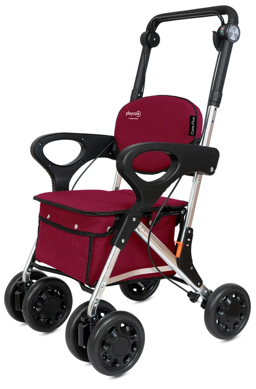 Walker for Elderly with Seat and Armrest Wide Playcare, Maroon