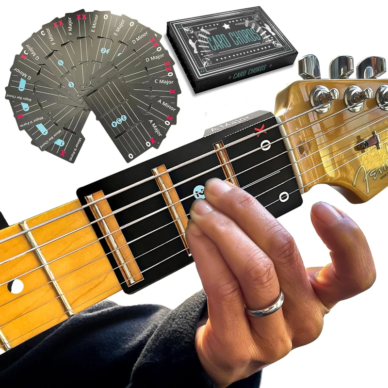 Card Chords Deluxe Edition - Guitar Chord Learning Kit with Case