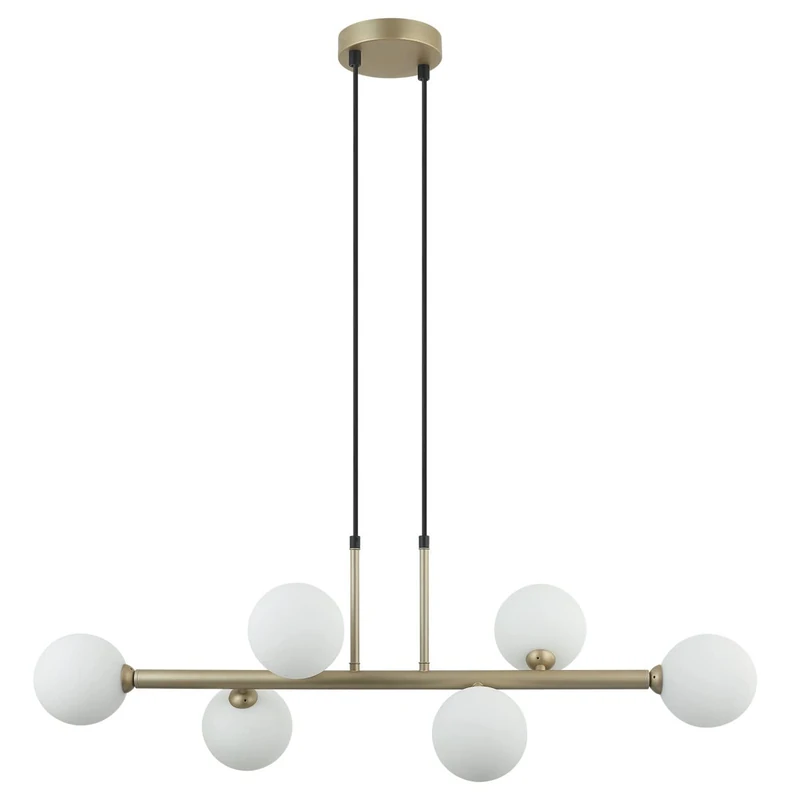 Italux Olbia Modern Pendant Light Bar Ceiling Light with 6 Lights, G9