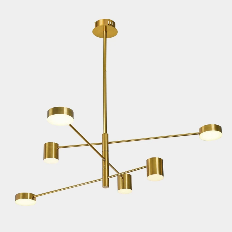 Italux ITLPND-16374-6-COP-GD-4K Black Pendant Light - Ceiling Lamp