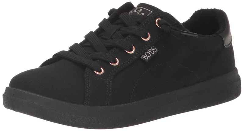 Skechers Women's Bobs D'vine Sneaker, Black, 8.5