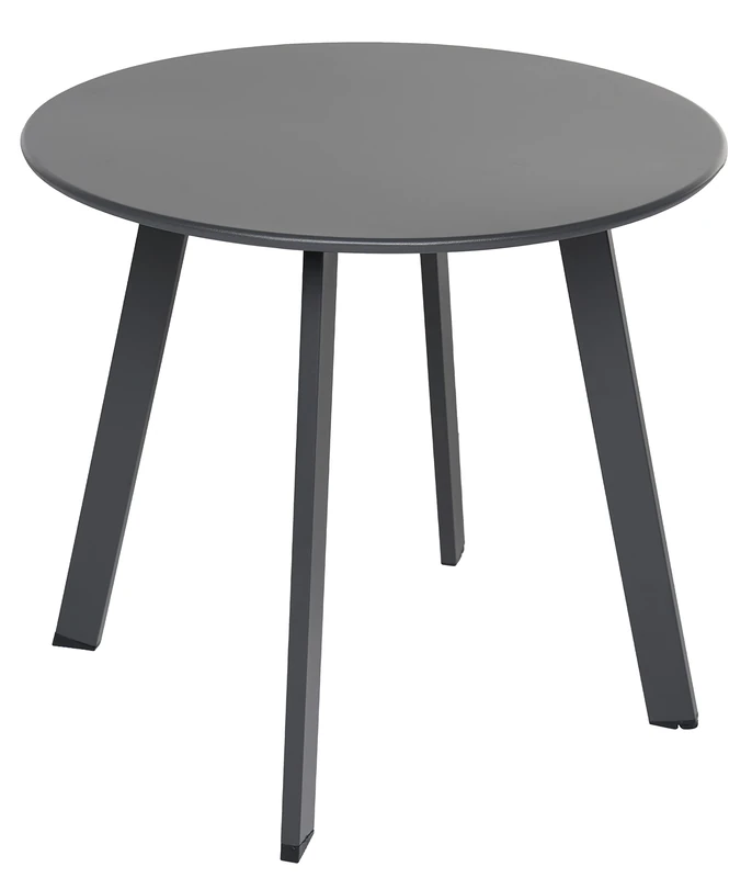 Dehner Lian coffee table, approx. 50 cm, height approx. 45 cm, steel, powder-coated, grey