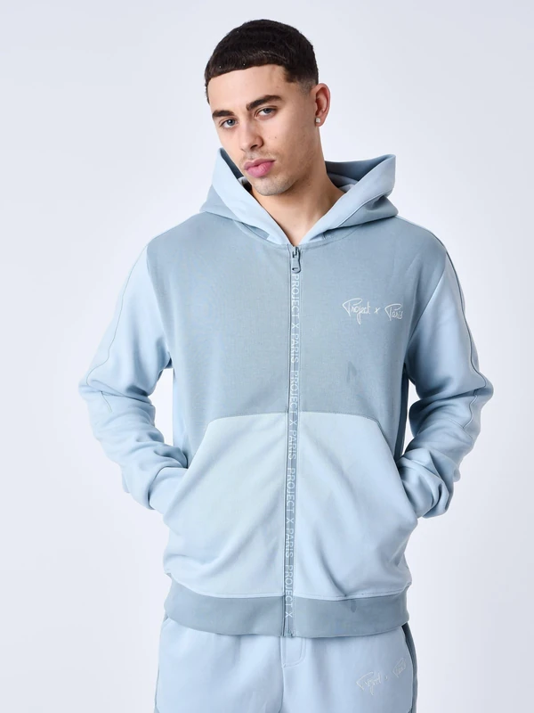 PROJECT X PARIS Men's Jacket, 65% Cotton, 35% Polyester, Blue Grey, Size S - Image 1