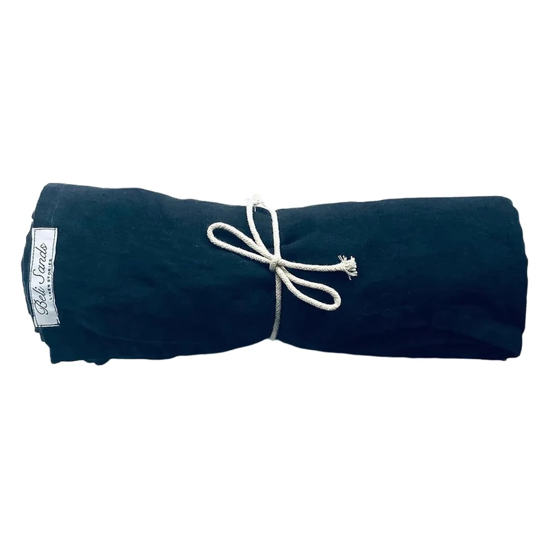 Beli Sands -Linen Stories 60073 Rectangular Table Cloth, Anthracite, 44cm x 30cm - Image 1