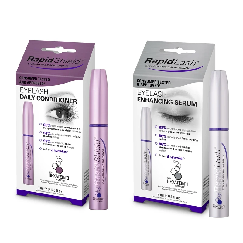 RapidLash Bundle - 1 x RapidShield Eyelash Daily Conditioner, 4 ml & 1 x RapidLash Eyelash Enhancing Serum, 3 ml (Pack of 1)