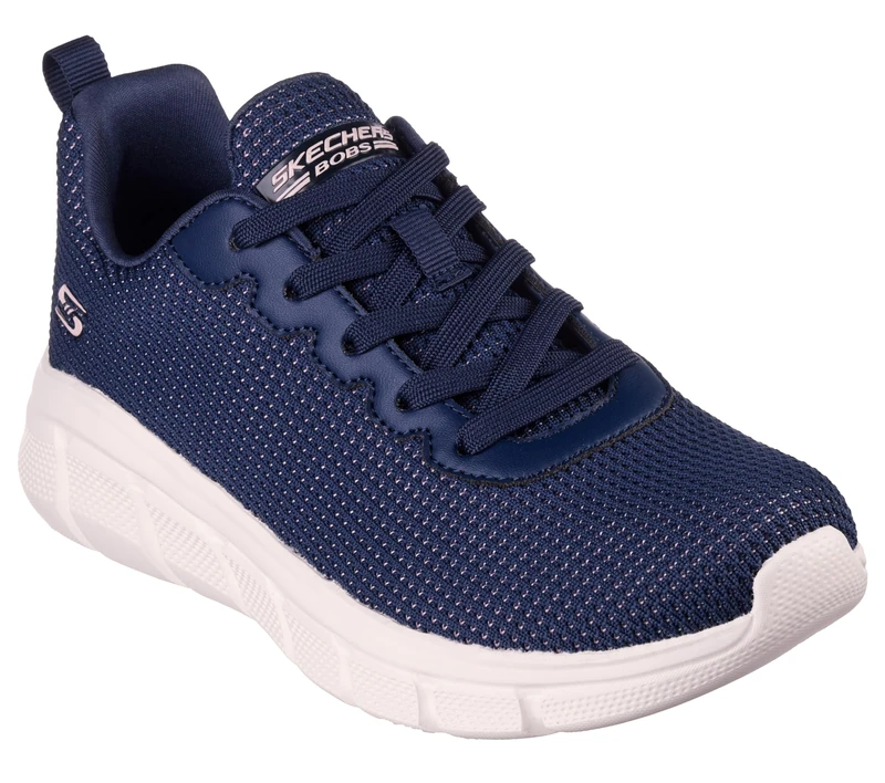 Skechers Women's Bobs B Flex Visionary Essence Sneaker, Navy Knit, 8 UK
