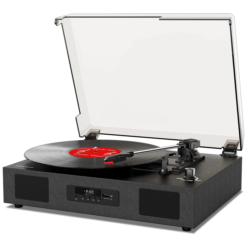 TANLANIN Turntable with Speakers