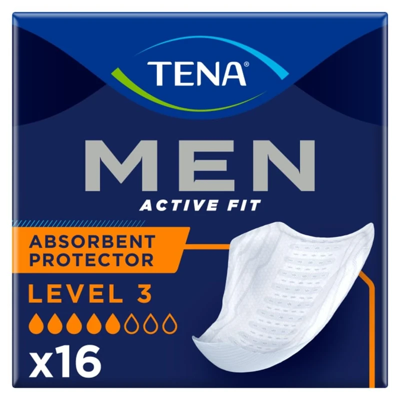 TENA Men Active Fit Level 3 Incontinence Pads - 16 Count