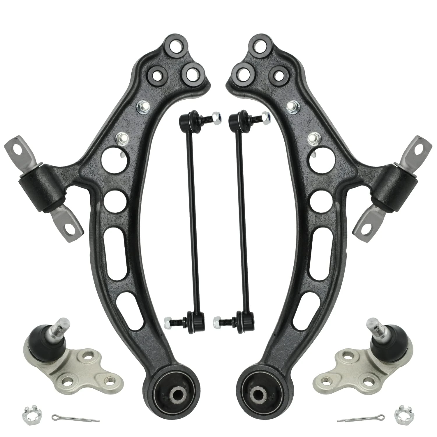 UGFC 6pcs Front Lower Control Arm And Ball Joints Compatible with 1999-2001 Lexus ES300,2001-2003 RX300,1997-2001 Toyota Camry,1997-1998 Toyota Avalon,Sway Bar End Link