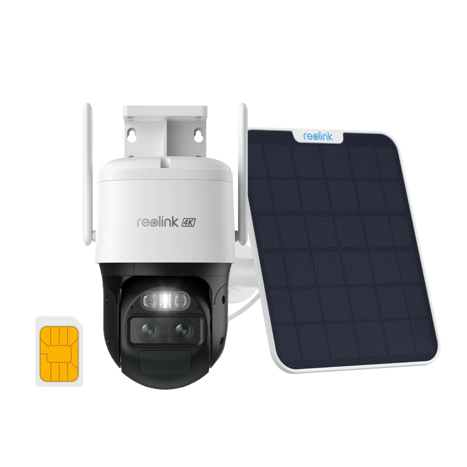 Reolink 4K 4G Solar Security Camera Outdoor with Auto-Tracking-Zoom, 360° PTZ No WiFi Security Camera Wireless with SD Card Slot, 8MP HD Color Night Vision, AI Detection, TrackMix LTE + Solar Panel
