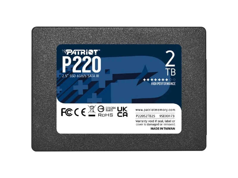 Patriot P220 SATA 3 2TB Internal Solid State Drive 2.5” - P220S2TB25