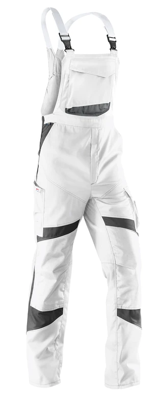 KÜBLER Workwear KÜBLER ACTIVIQ Work Dungarees White/Anthracite Size 23