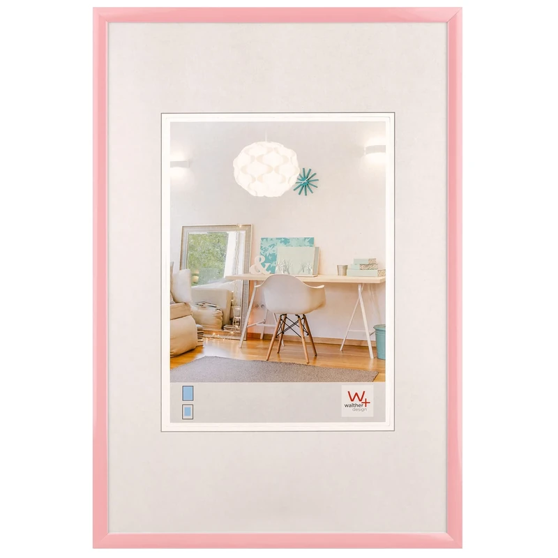 walther design New Lifestyle KV070Q Plastic Picture Frame, 50 x 70 cm, Pink