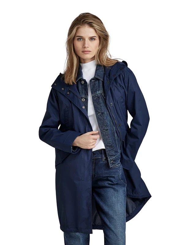 G-STAR RAW Rovic Parka Wmn Jackets for Women, Sartho Blue, S