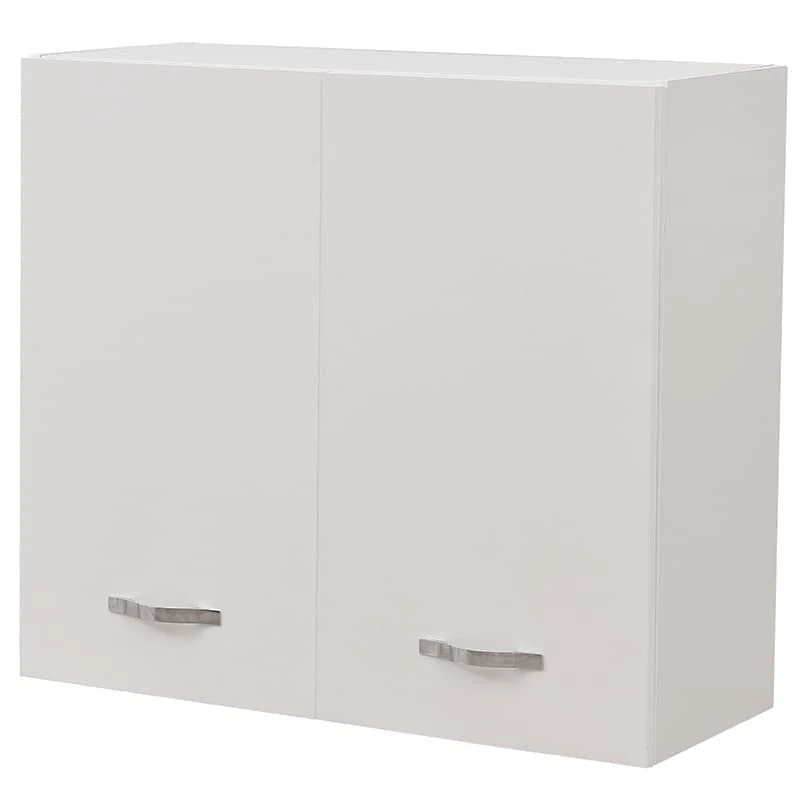 Shally Dogan Wall Mounted Kitchen Cabinet with Two Doors 1 Shelf and 2 Compartments Spacious and Durable Wall Cabinet White