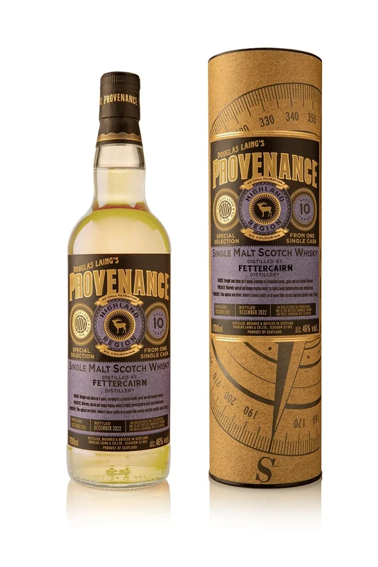 PROVENANCE FETTERCAIRN 10 YEARS OLD, 70CL, 46.0% ALC./VOL. UK