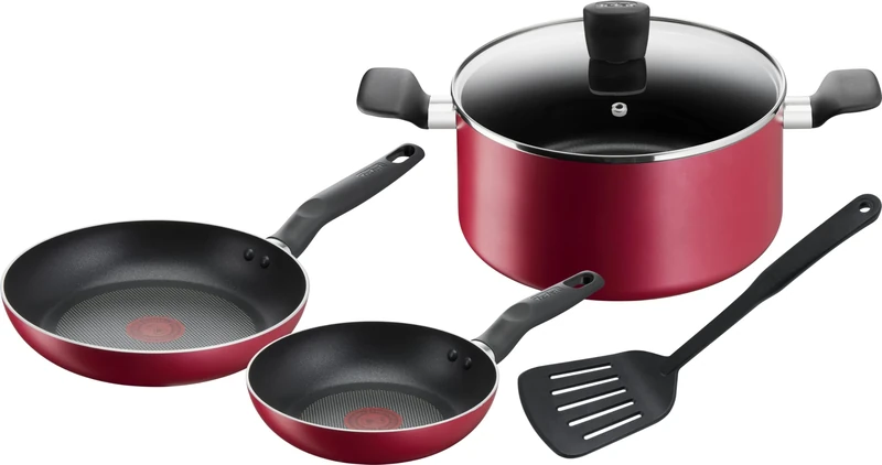 Tefal B460S584 Set - 5 Pans, 24cm Saucepan, Lid, Spatula, Non-Stick