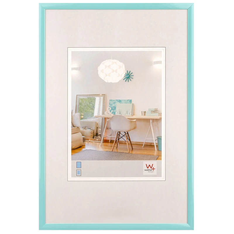 walther design New Lifestyle KV070U Plastic Picture Frame, 50 x 70 cm, Turquoise
