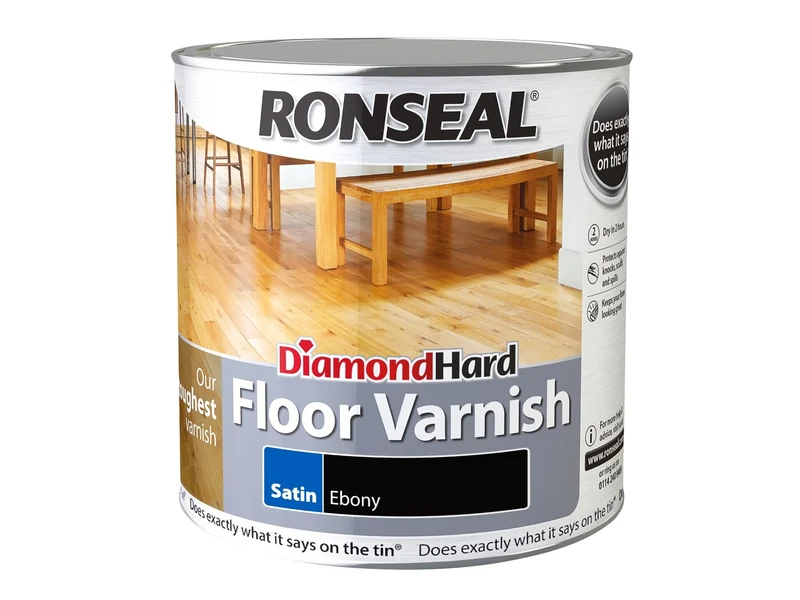 RONSEAL Dia Hard Floor Varnish Ebony Satin 2.5L