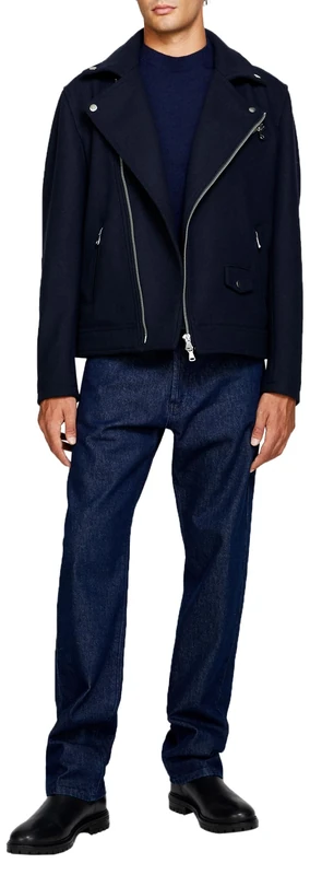 Sisley Men's Jacket 2H4ZSN02K, Blue 06U, 38