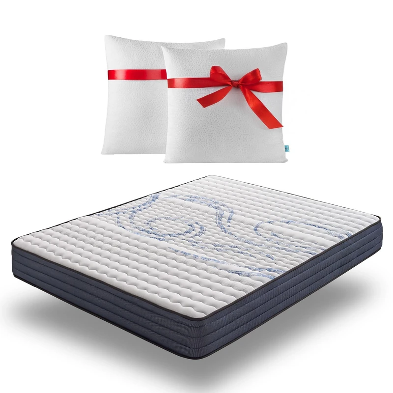 Naturalex Perfectsleep Memory Foam Mattress 135 x 190 cm, 21 cm, Semi-Firm, HR Foam + Blue Latex, Breathable, Comfortable, Ergonomic, Hypoallergenic, Reversible, Summer/Winter, Promo - Image 1
