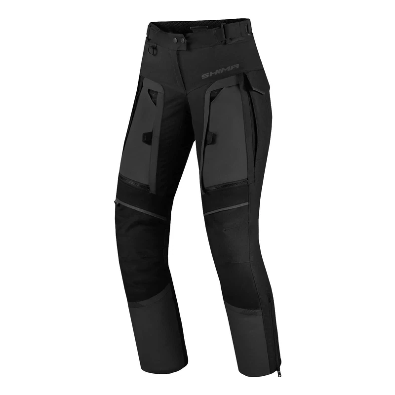 SHIMA Hero Lady 2.0 Motorbike Trousers for Women - All Season Reinforced Adventure Cordura Mens Touring Cargo Pants with Waterproof Membrane, Heating Layer, CE Knee Protectors (Black, 3XL)