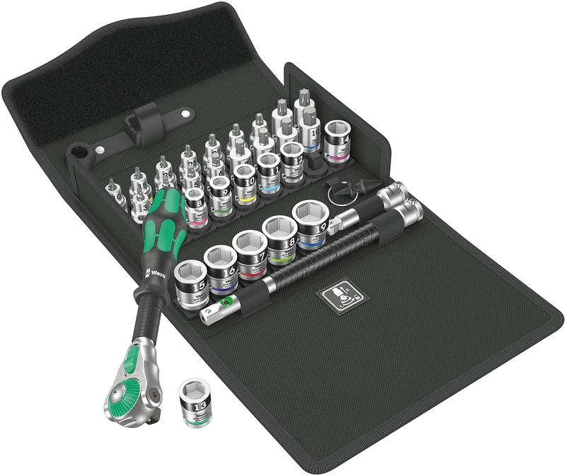 Wera 8100 SB All-in Zyklop Speed Ratchet Set, 3/8" Drive, 35 Pieces - 05003536001