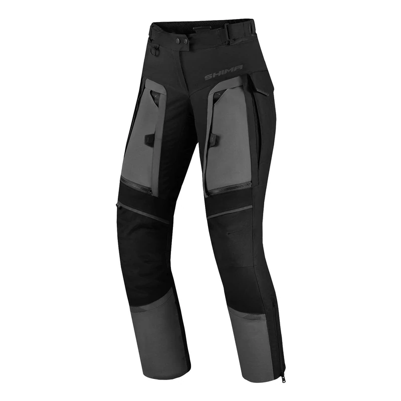 SHIMA Hero Lady 2.0 Motorbike Trousers for Women - All Season Reinforced Adventure Cordura Mens Touring Cargo Pants with Waterproof Membrane, Heating Layer, CE Knee Protectors (Grey, L)