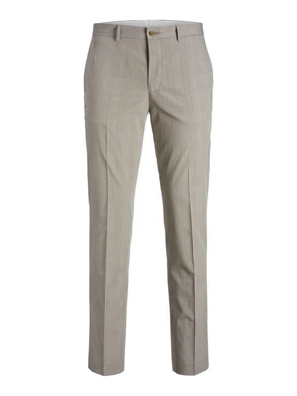 JACK&JONES Men's JPRSOLARIS Check Trouser SN Suit Pants, White Pepper/Checks:Super Slim FIT,
