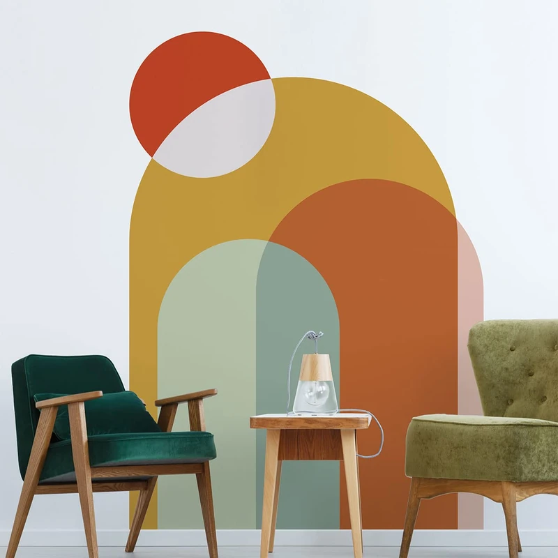 Ambiance Sticker Archi Crepuscolari Non-Woven Wallpaper Giant Frescoes Pre-Pasted Decorative Label H 190 x L 90 cm