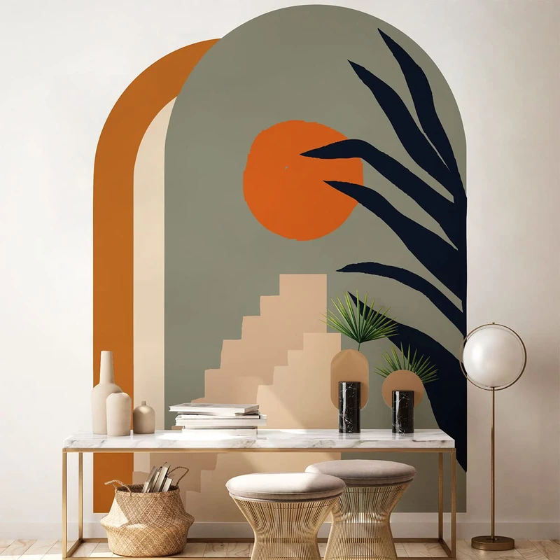 Ambiance Sticker Non-Woven Wallpaper Giant Frescoes Pre-Pasted Desert Ark Decorative Label H127 x L90 cm