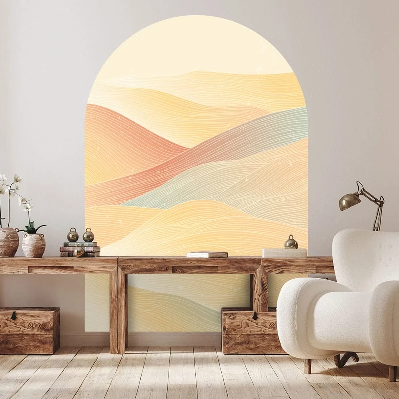 Non-Woven Wallpaper with Giant Murals - Desert Sunset Arch - Decorative Adhesive - 170 x 120 cm