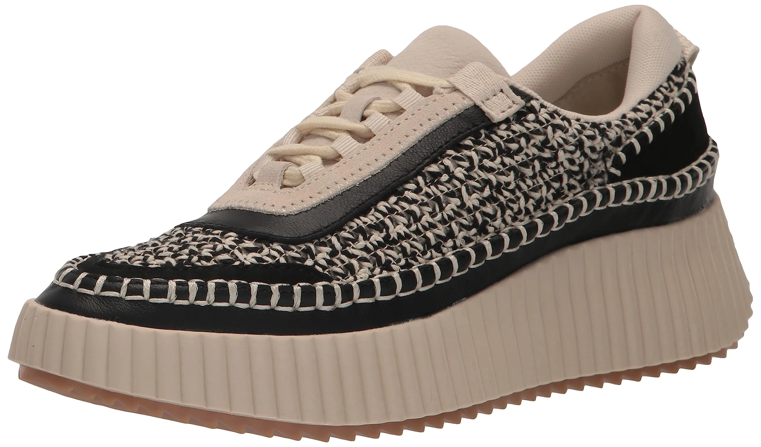 Dolce Vita Women's Dolen Sneaker, White/Black, 5.5 UK