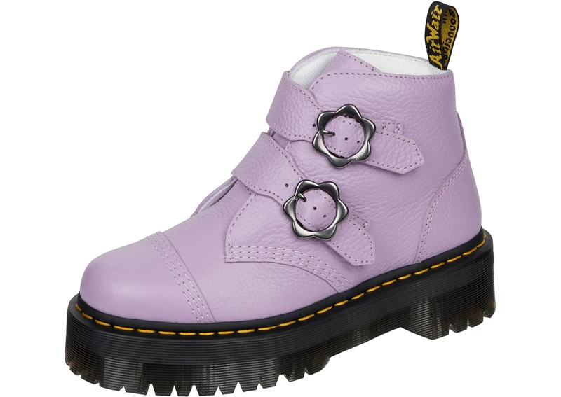 Dr. Martens Women's Devon Flower Ankle Boot - Lilac, Size 6 UK