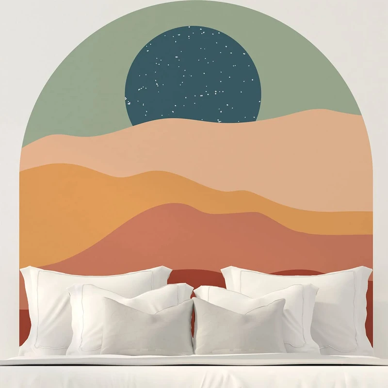 Ambiance Sticker Non-Woven Wallpaper Giant Frescoes Pre-Pasted Dune E Spot Decorative Label H 120 x L 120 cm