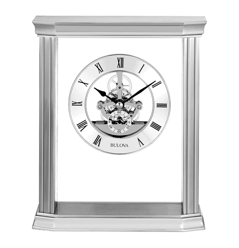 Bulova Clocks Model B1716 Cate, Silver Wall Clocks