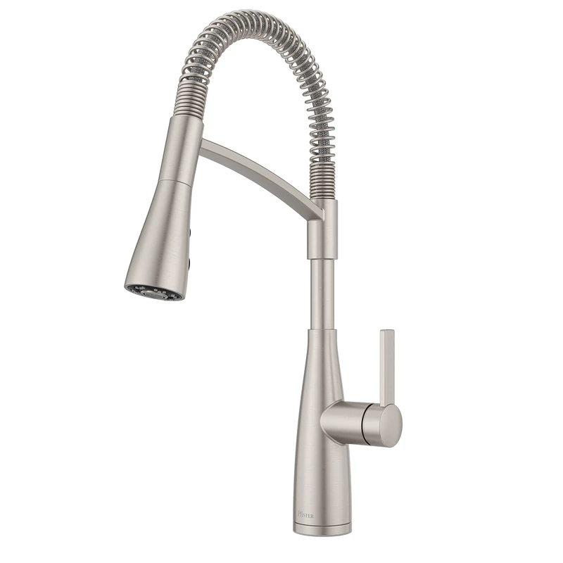 Pfister Kwan Commercial Culinary Kitchen Faucet with Pull Down Sprayer, High Arc, NSF Certified, Spot Defense Stainless Steel Finish, F5297KWCGS - Image 1