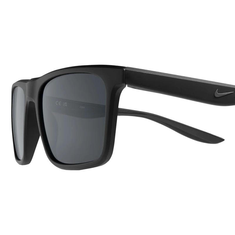 Nike CHAK DZ7372 010 Matte Black/Dark Grey Sunglasses Man Iniettato, Rectangle, 54